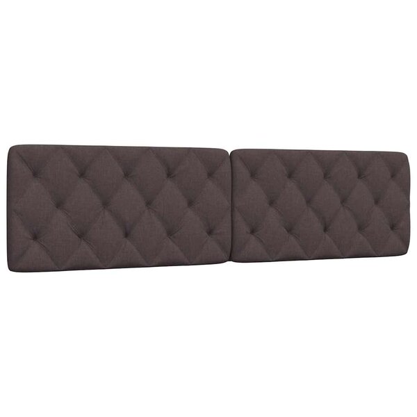 vidaXL Coussin de tête de lit marron foncé 200 cm tissu