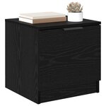 vidaXL Armoire de lit avec tiroir 2 Pièces Chêne noir 40 x 39 x 40cm