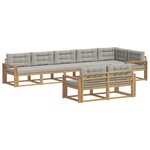 vidaXL Ensemble de canapés d'extérieur 6 pc Blanc et gris clair