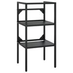 vidaXL Cadre de lavabo de salle de bain Noir 40x38x83 cm Fer