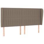 vidaXL Tête de lit avec oreilles Taupe 203x23x118/128 cm Tissu