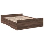 vidaXL Cadre de lit avec tiroirs sans matelas chêne marron 120x200 cm
