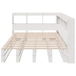 vidaXL Lit bibliothèque sans matelas blanc 120x190 cm bois pin massif