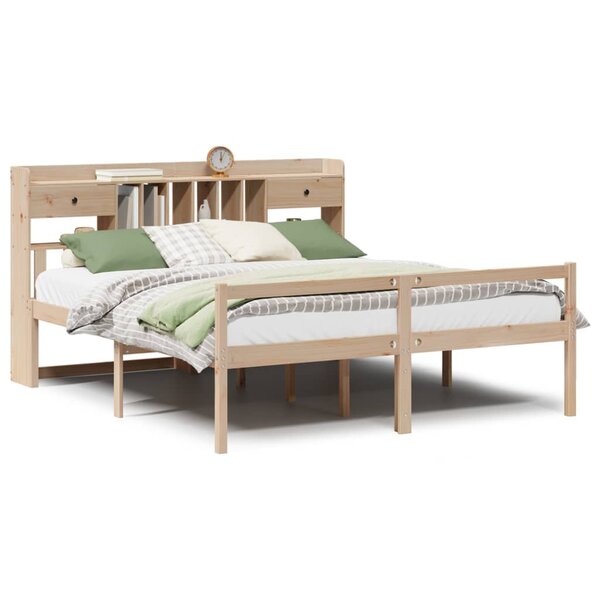 vidaXL Lit bibliothèque sans matelas 180x200 cm bois massif de pin