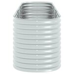 vidaXL Lit surélevé de jardin 320x80x81 cm Acier galvanisé Argenté