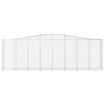 vidaXL Paniers à gabions arqués 5 Pièces 400x50x120/140 cm Fer galvanisé