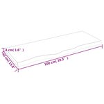 vidaXL Dessus de table 100x40x(2-4) cm bois de chêne massif non traité