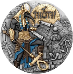 Pièce de monnaie en Argent 5 Dollars g 62.2 (2 oz) Millésime 2025 Echoes of Egypt THOTH (PRÉCOMMANDE)