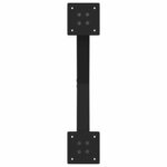 vidaXL Pieds de table à manger en forme de X  2 pièces  noir  50 x (72-73) cm  acier
