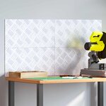 vidaXL Nez de marche Rectangulaire 4 Pièces Argenté 50 x 25 cm Aluminium