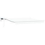 vidaXL Auvent Manuel Rétractable avec LED Blanc 400x300 cm
