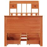 vidaXL Lit bibliothèque sans matelas cire marron 75x190 cm pin massif