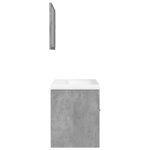 vidaXL Ensemble de meubles de salle de bain 3 Pièces gris béton