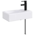 vidaXL Lavabo de salle de bains Noir Mat 45 5 x 25 5 x 13 cm métal