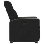vidaXL Fauteuil inclinable électrique noir tissu