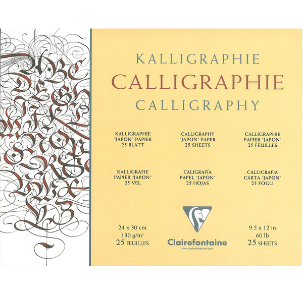 Bloc Calligraphie 24x30 25F 130g ivoire collé en tête CLAIREFONTAINE