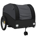 vidaXL Remorque de vélo noir 45 kg fer