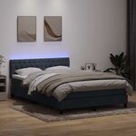 vidaXL Sommier à lattes de lit et matelas et LED gris foncé 140x220cm velours