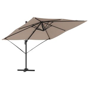 vidaXL Parasol Roma Taupe 286 x 284 x 265 cm Aluminium et polyester