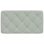 vidaXL Coussin de tête de lit gris clair 80 cm velours