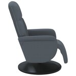 vidaXL Fauteuil inclinable avec repose-pied gris foncé velours