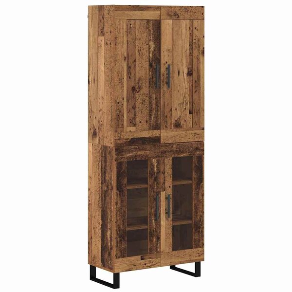 vidaXL Haut Armoire Bois ancien 69 5 x 34 x 180 cm Bois d'ingénierie