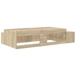 vidaXL Cadre de lit de rangement Chêne Sonoma 100x200 cm