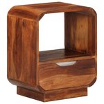 vidaXL Table de chevet avec tiroir Bois massif 40x30x50 cm