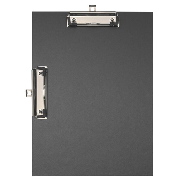Porte-bloc Double Clip Papier Enduit - Format 23x32cm Pour A4 - Noir - X 10 - Exacompta
