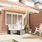 vidaXL Toile de rechange pour auvent Jaune et blanc 280 x 195 cm