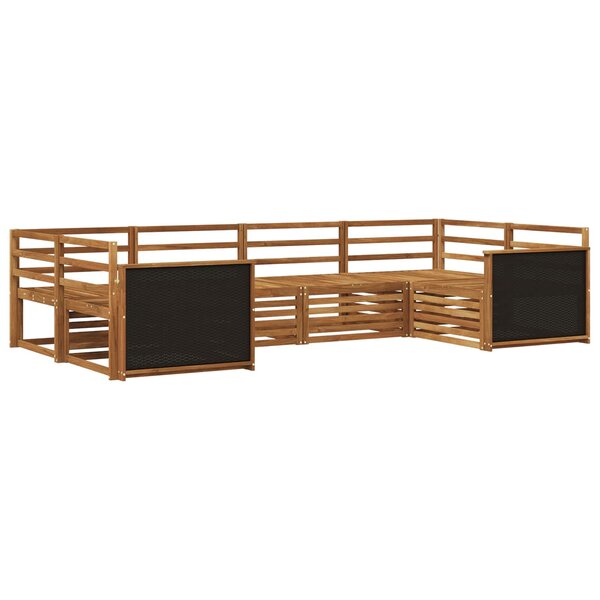 vidaXL Ensemble de canapés d'extérieur 6 Pièces Naturel