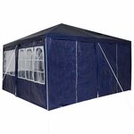 vidaXL Tente de fête Bleu  Blanc 400 x 400 x 266 cm Polyester  Acier