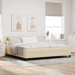 vidaXL Lit boxspring avec matelas avec matelas Crème 200 x 200 cm