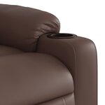 vidaXL Fauteuil inclinable Marron Similicuir