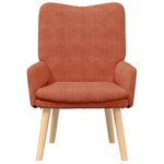 fauteuil relaxant vidaXL rouge orange en velours côtelé