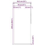 vidaXL Store roulant de douche 80x240 cm Blanc
