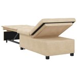 vidaXL Canapé-lit 3-en-1 en tissu crème