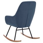 vidaXL Chaise à bascule Bleu Tissu