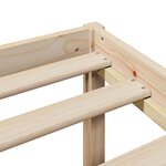 vidaXL Lit bibliothèque sans matelas 140x190 cm bois de pin massif