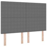 vidaXL Lit à ressorts Gris clair et blanc 140 x 190 cm