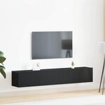 vidaXL Ensemble meuble TV 2 Pièces Chêne noir 100 x 30 x 30 cm