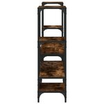 vidaXL Meuble TV chêne fumé 206 5x28 5x95 cm bois d'ingénierie