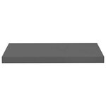 vidaXL Étagère murale flottante Gris brillant 60x23 5x3 8 cm MDF
