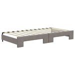 vidaXL Lit de jour avec lit gigogne taupe 100x200 cm tissu