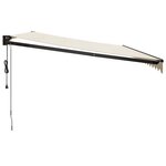 vidaXL Auvent rétractable automatique crème 5x3 m