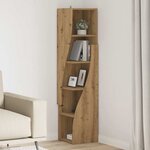 vidaXL Meuble d'angle Blanc 32x32x140cm Bois d'ingénierie