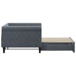 vidaXL Lit de jour avec gigogne sans matelas gris foncé 90x200 cm