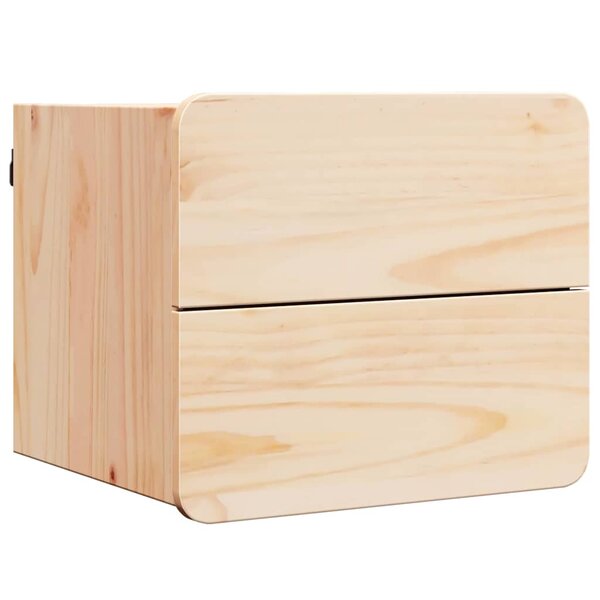 vidaXL Table de chevet Marron 39 x 34 x 33 cm Bois massif en pin