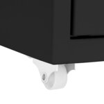 vidaXL Classeur mobile Noir 28x41x109 cm Métal