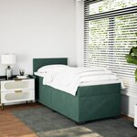 vidaXL Sommier à lattes de lit et matelas Vert foncé 80x200 cm Velours